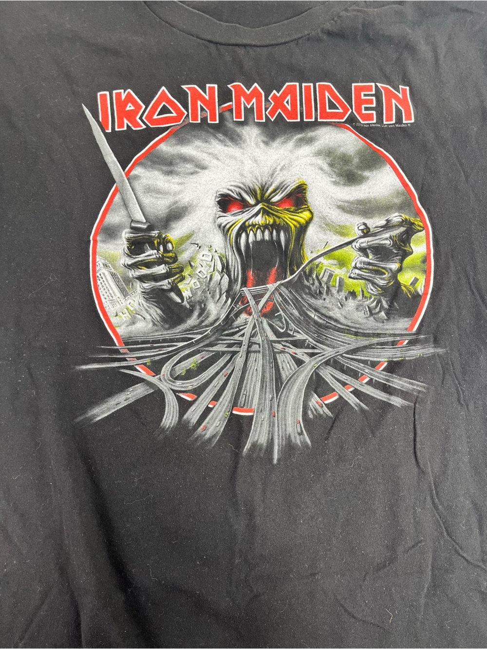 Iron Maiden Graphic Band Tee XL TG Black Heavy Metal Concert Style Shirt